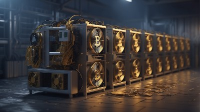 Bitcoin mining machines.