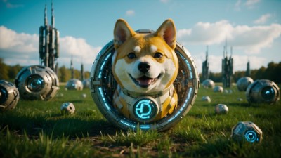 Dogecoin logo.