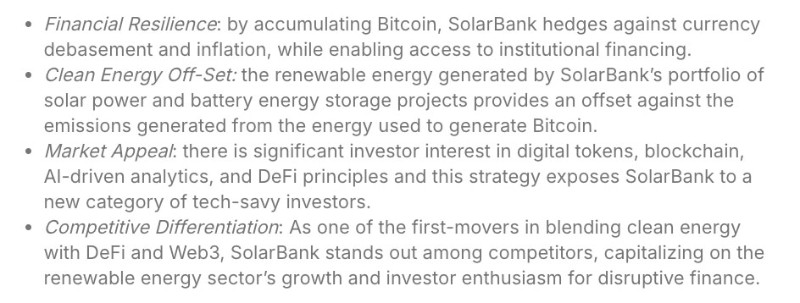 Причините, поради които SolarBank иска да притежава биткойн.