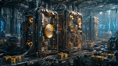 Машини за добив на биткойн.
