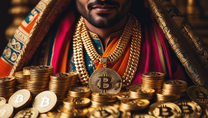 Биткойн и индиец.