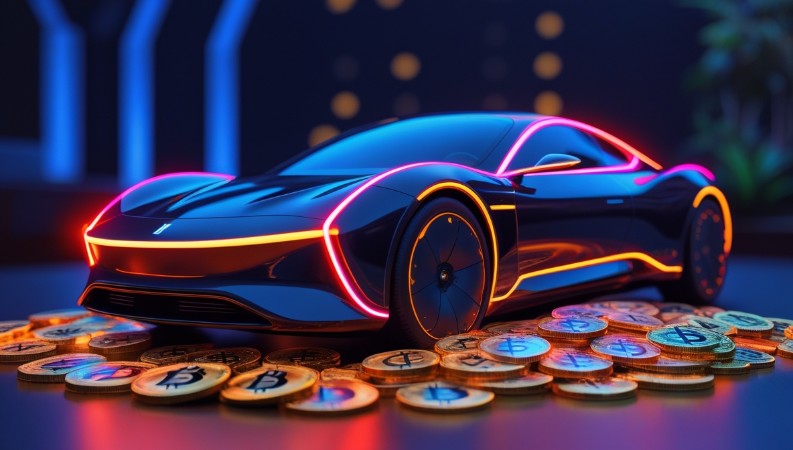 Биткойн и автомобил.